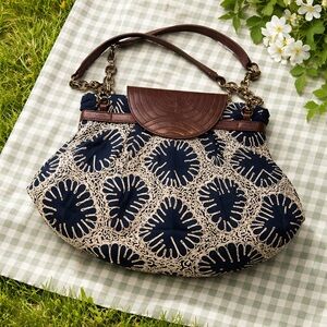 Vintage Y2K Tocca "Oyster" Embroidered Shoulder Bag